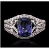 Image 1 : 14KT White Gold 2.53ct Tanzanite and Diamond Ring