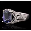Image 2 : 14KT White Gold 2.53ct Tanzanite and Diamond Ring