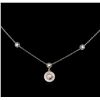 Image 2 : 0.32ctw Diamond Necklace - 14KT White Gold