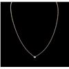 Image 2 : 14KT Rose Gold 0.09ct Diamond Solitaire Necklace