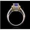 Image 3 : 18KT Two-Tone Gold 1.69ct Tanzanite and Diamond Ring