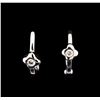 Image 1 : 0.03ctw Diamond Earrings - 14KT White Gold