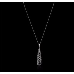 14KT White Gold Chandelier Crystal Pendant With Chain