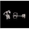 Image 2 : 14KT White Gold 0.50ctw Diamond Stud Earrings