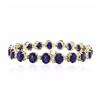 Image 2 : 14KT Yellow Gold 31.25ctw Corundum and Diamond Bracelet