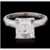 Image 1 : Platinum GIA Certified 3.35ctw Diamond Ring