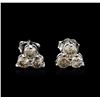 Image 1 : 14KT White Gold 1.22ctw Diamond Earrings