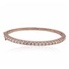 Image 1 : 14KT Rose Gold 2.88ctw Diamond Bangle Bracelet