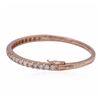 Image 2 : 14KT Rose Gold 2.88ctw Diamond Bangle Bracelet
