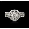 Image 1 : 14KT White Gold 1.35ctw Diamond Ring