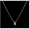 Image 2 : 14KT White Gold 0.31ct Diamond Necklace