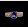 Image 1 : 2.13ct Tanzanite and Diamond Ring - 14KT Rose Gold