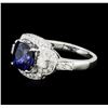 Image 2 : 14KT White Gold 2.58ct Sapphire and Diamond Ring
