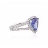 Image 2 : 14KT White Gold 3.27ct Tanzanite and Diamond Ring