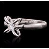 Image 2 : 18KT White Gold 0.25ct Round Cut Diamond Ring