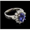 Image 2 : 14KT White Gold 1.92ct Tanzanite and Diamond Ring