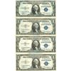 Image 1 : 1935 $1 Silver Certificate Lot of 4 Assorted Bills