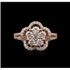 Image 1 : 14KT Rose Gold 1.19ctw Diamond Ring