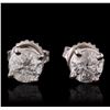 Image 1 : 14KT White Gold 1.29ctw Diamond Stud Earrings