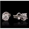 Image 2 : 14KT White Gold 1.29ctw Diamond Stud Earrings