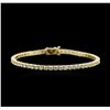 Image 1 : 18KT Yellow Gold 6.21ctw Diamond Tennis Bracelet