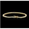 Image 2 : 18KT Yellow Gold 6.21ctw Diamond Tennis Bracelet