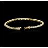 Image 3 : 18KT Yellow Gold 6.21ctw Diamond Tennis Bracelet