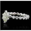 Image 2 : 14KT White Gold 1.82ctw Marquise Cut Diamond Ring