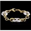Image 1 : 14KT Two-Tone Gold Fashion Bracelet