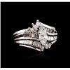 Image 2 : 14KT White Gold 1.21ctw Diamond Ring