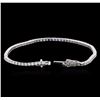 Image 3 : 18KT White Gold 2.34ctw Diamond Tennis Bracelet