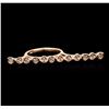 Image 1 : 14KT Rose Gold 0.13ctw Diamond Ring