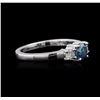 Image 2 : 14KT White Gold 0.91ctw Blue Diamond Ring