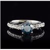 Image 1 : 14KT White Gold 0.92ct Blue and White Diamond Ring