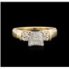 Image 1 : 14KT Yellow Gold 0.56ctw Diamond Ring