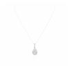 Image 1 : 14KT White Gold 0.77ctw Diamond Pendant With Chain