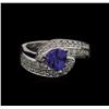 Image 1 : 0.89ct Tanzanite and Diamond Ring -14KT White Gold