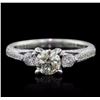 Image 1 : 18KT White Gold 1.57ctw Diamond Ring