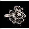 Image 2 : 14KT White Gold 0.71ctw Diamond Ring