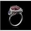 Image 3 : 14KT White Gold 4.90ct Ruby, Sapphire and Diamond Ring