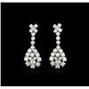 Image 1 : 14KT White Gold 4.07ctw Diamond Earrings