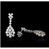 Image 2 : 14KT White Gold 4.07ctw Diamond Earrings