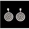 Image 1 : 1.11ctw Black Diamond Earrings - 14KT White Gold