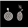Image 2 : 1.11ctw Black Diamond Earrings - 14KT White Gold