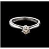 Image 1 : 14KT White Gold 0.36ct Round Cut Fancy Brown Diamond Solitaire Ring