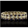 Image 2 : 14KT Yellow Gold 22.40ctw Sapphire and Diamond Bracelet