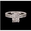 Image 1 : 18KT White Gold 1.42ctw Diamond Ring
