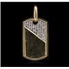 Image 1 : 14KT Yellow Gold 0.16ctw Diamond Pendant