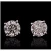 Image 1 : 14KT White Gold 1.35ctw Diamond Solitaire Earrings