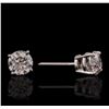 Image 2 : 14KT White Gold 1.35ctw Diamond Solitaire Earrings